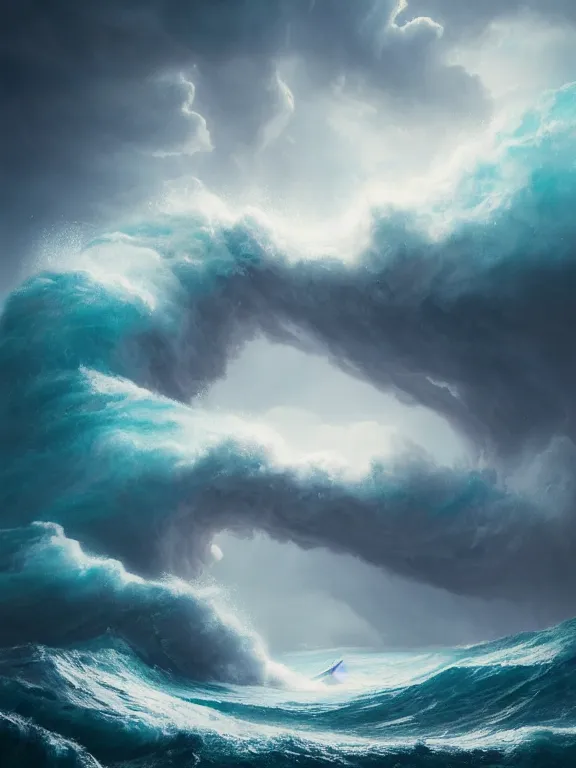 Prompt: photo of 8k ultra realistic raging storm at sea, heavy waves, epic clouds, full of colour, cinematic lighting, battered, trending on artstation, 4k, hyperrealistic, focused, extreme details,unreal engine 5, cinematic, masterpiece, art by Peter Mohrbacher