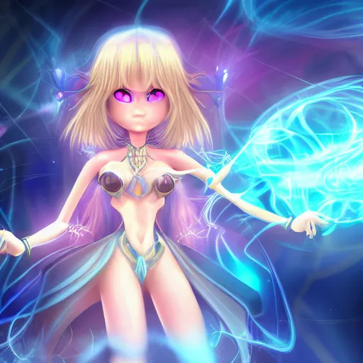 Image similar to beautiful dark magician girl, full body, mystical, ultra detailed, 4k