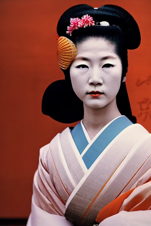 Prompt: photograph of a japanese geisha, photograph by steve mccurry