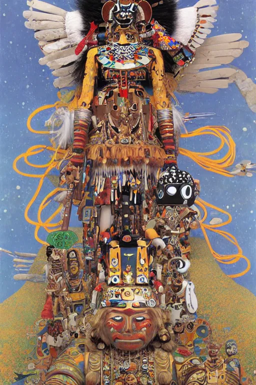 Image similar to Hopi kachina, Warhammer, highly detailed, artstation, illustration, art by Gustav Klimt and Range Murata and Ilya Kuvshinov and Sakimichan