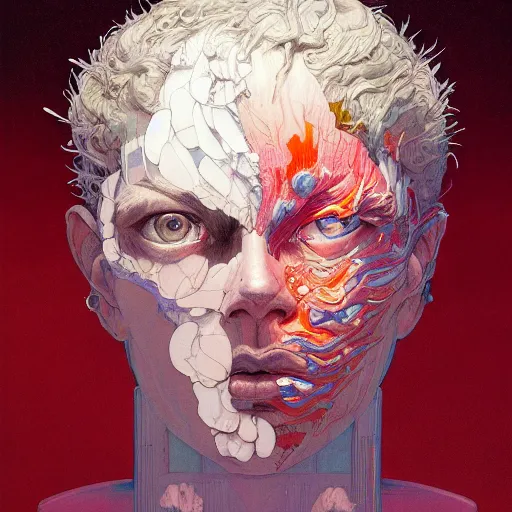 Image similar to prompt : doomer portrait soft light painted by james jean and katsuhiro otomo and erik jones, inspired by akira anime, smooth face feature, intricate oil painting, high detail illustration, sharp high detail, manga and anime 1 9 9 9