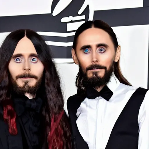 Prompt: morbius and jared leto win a grammy award for the movie of all time