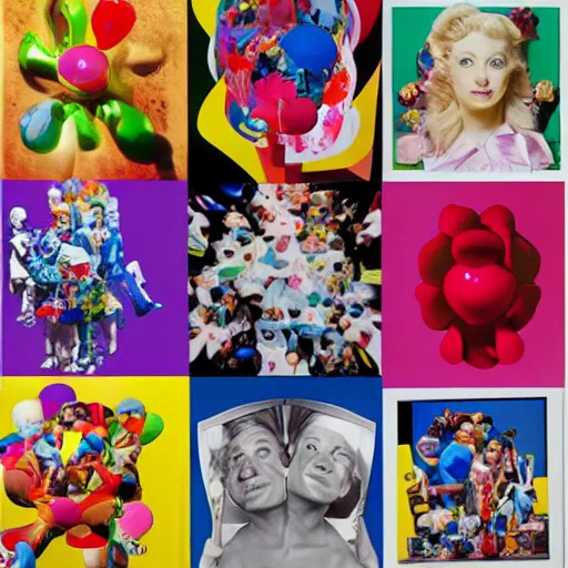 Prompt: collage by jeff koons,