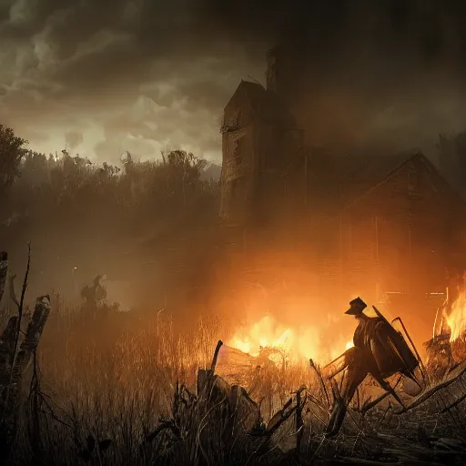 Image similar to hunt showdown wallpaper fire