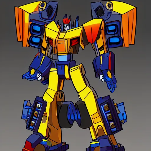 Image similar to trasformers autobot digital art anime