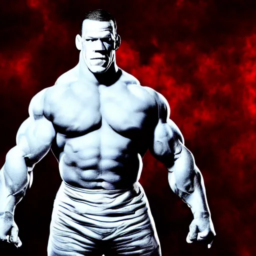 Image similar to john cena as a ghost, you cant see john cena, john cena is invisible to people