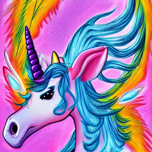 Prompt: unicorn, eater of worlds digital painting