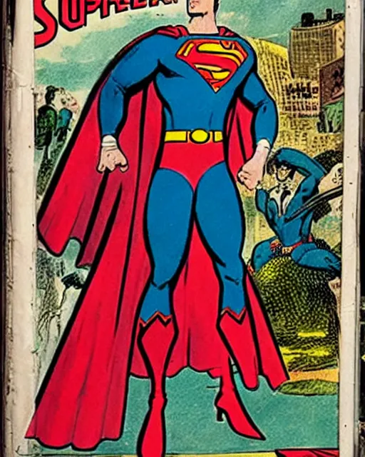 Prompt: a superman comic book cover from the 1 7 0 0 s