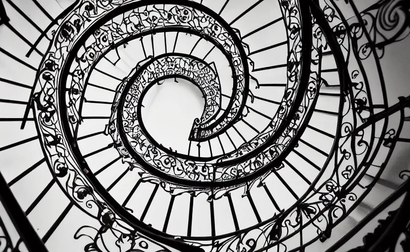 Image similar to ornate illustration spiral staircase to nowhere