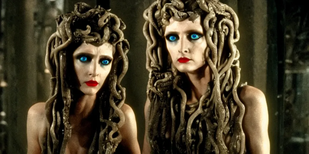 Prompt: medusa as a replicant, movie still