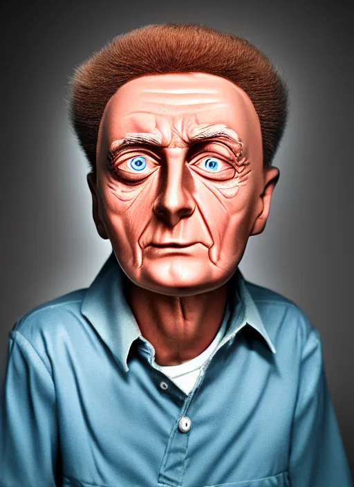 Image similar to morty smith closeup photograph dslr photorealistic, studio lighting, ektachrome, detailed, intricate, face detail