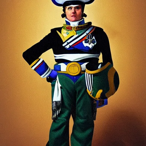 Prompt: napoleon as a buzz lightyear soldier,