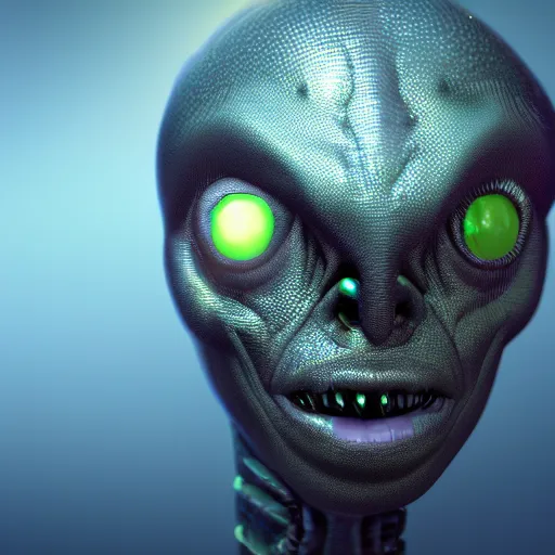 Prompt: an alien humanoid made of a thousand eyeballs, octane render, 4 k, 3 d, ultra realistic