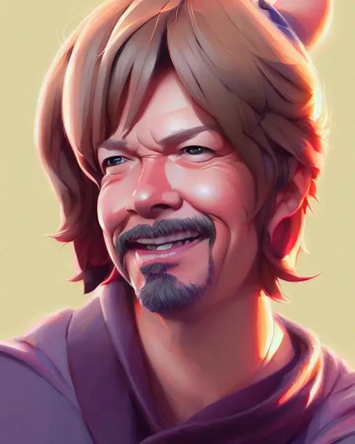 Image similar to buff david spade, portrait shinkai makoto studio ghibli studio key hideaki anno sakimichan stanley artgerm lau rossdraws james jean marc simonetti elegant highly detailed digital painting artstation pixiv