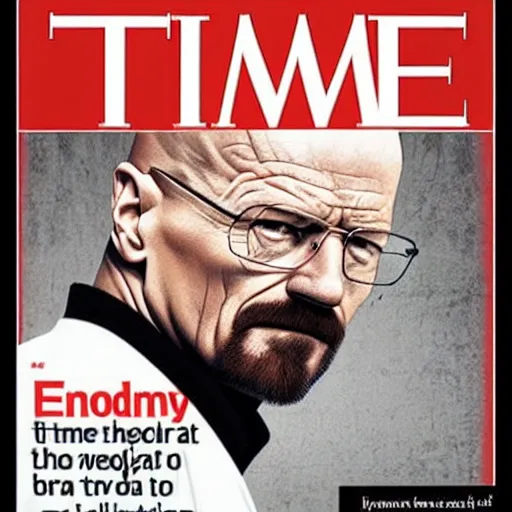 Image similar to TIME magazine cover about Walter White