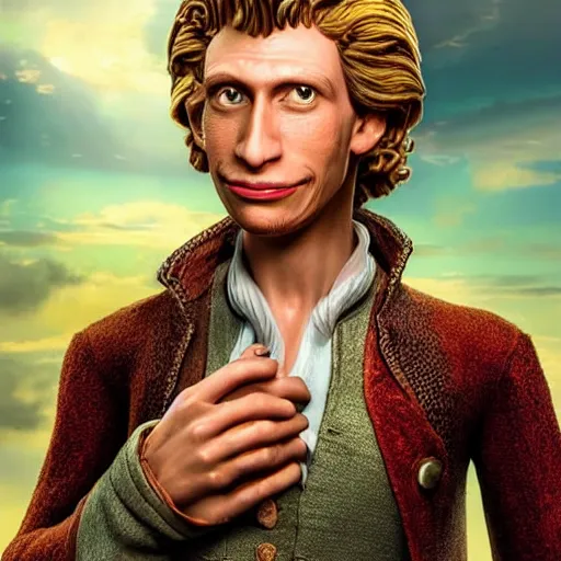Image similar to stunning award winning hyperrealistic hdr 8 k highly detailed portrait photo of guybrush threepwood from monkey island as a real human