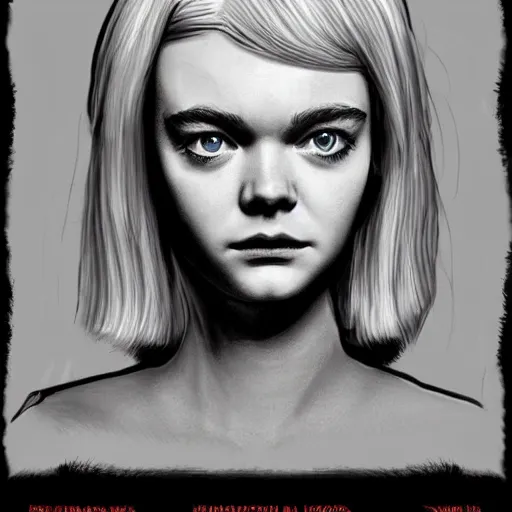 Prompt: portrait of Elle Fanning by Adam Adamowicz in the style of Fallout 3