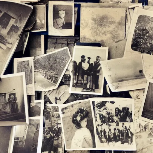 Prompt: old photographs found on a abandoned cellphone