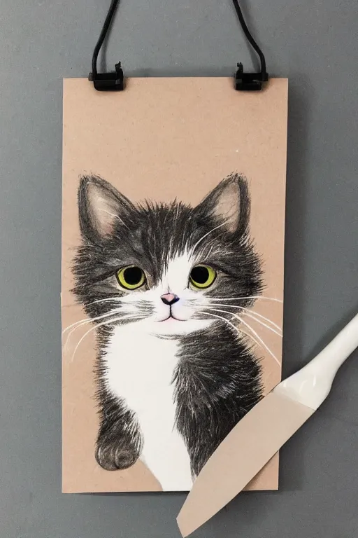 Image similar to cute cat on a scateboard