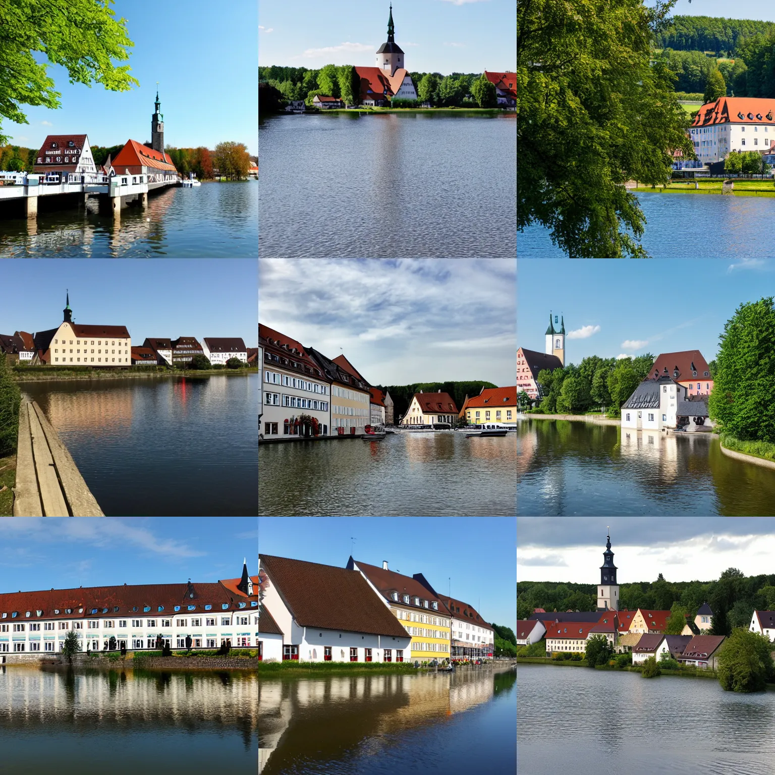 Prompt: Überlingen at the lake