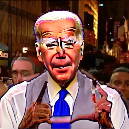 Image similar to joe biden in clown makeup smoking large blunt