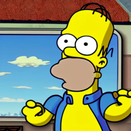 Image similar to homer simpson in a gta 5 loading screen