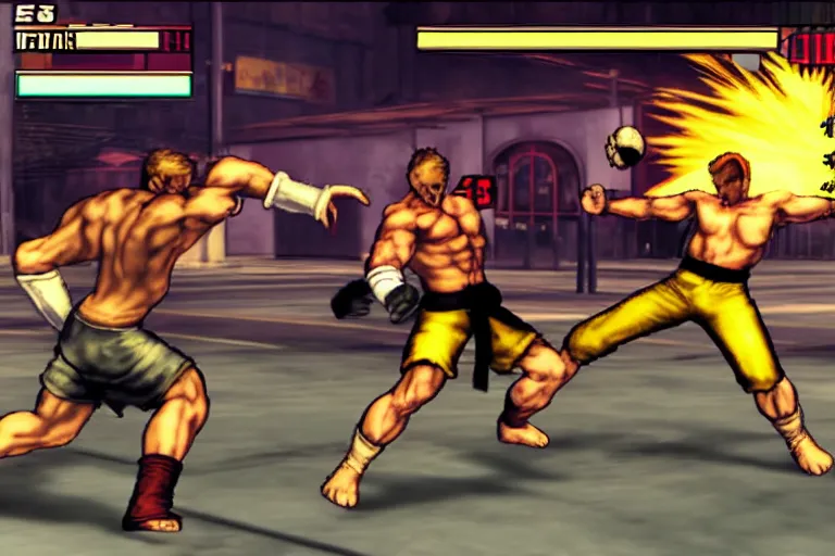 Image similar to ryan gosling in street fighter iv, in - game screenshot