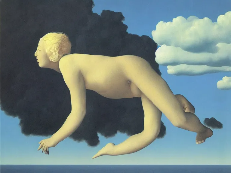 Prompt: painting by rene magritte, high detail, high resolution