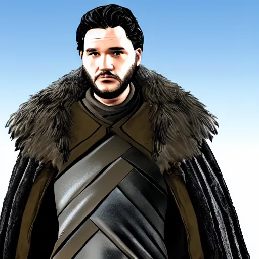 Image similar to jon snow from game of thrones in gta v loading screen