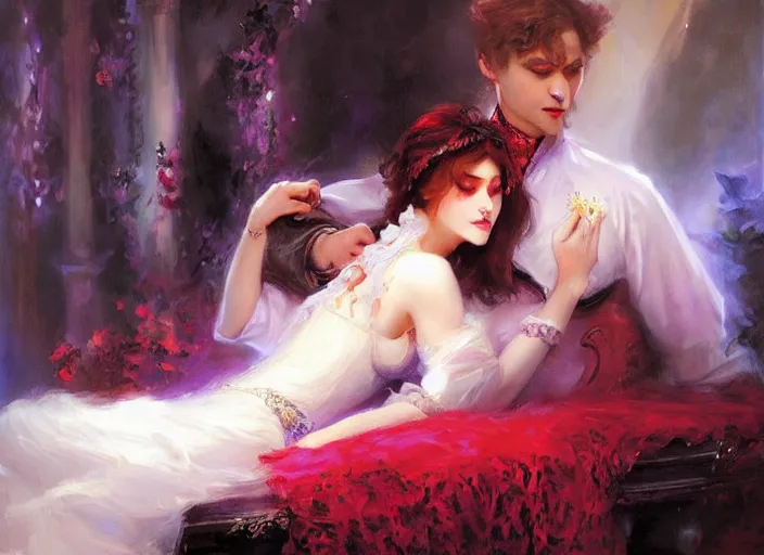 Image similar to vampire nobility by vladimir volegov and alexander averin and delphin enjolras and daniel f. gerhartz