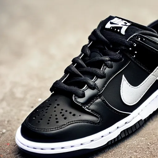 Image similar to nike dunk low black white photograph