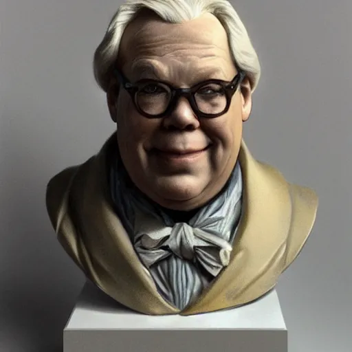 Image similar to amazing lifelike award winning marble bust of Roy chubby brown trending on art station artgerm Greg rutkowski alphonse mucha cinematic