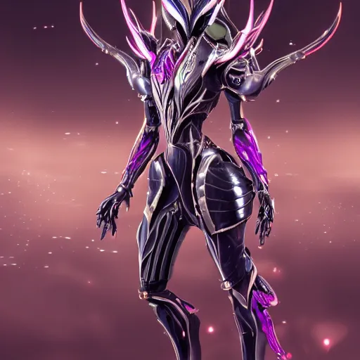 Image similar to highly detailed exquisite fanart, of a beautiful female warframe, but as a robot dragon, shiny silver armor with fuchsia accents, engraved, elegant pose, close-up shot, epic cinematic shot, glowing purple eyes, sharp claws for hands, professional digital art, high end digital art, singular, realistic, captura, DeviantArt, artstation, Furaffinity, 8k HD render