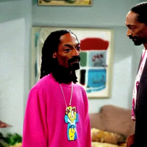 Prompt: a tv still of Snoop Dogg starring in The Fresh Prince of Bel-Air (1990)