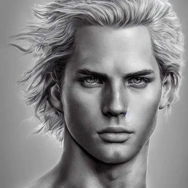 Image similar to studio portrait graceful, masculine rhagar targaryen young ultrafine hyperrealistic detailed face intricate linework, sharp focus, bright colors, matte, octopath traveler, final fantasy, unreal engine highly rendered, global illumination, radiant light, intricate environment