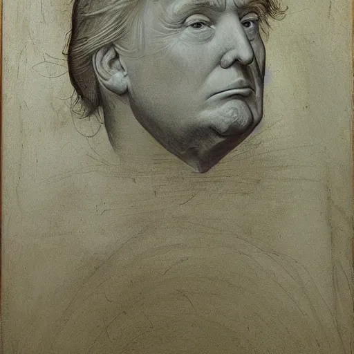 Image similar to a beautiful painting of donald trump by leonardo da vinci, ultra - detailed, 8 k