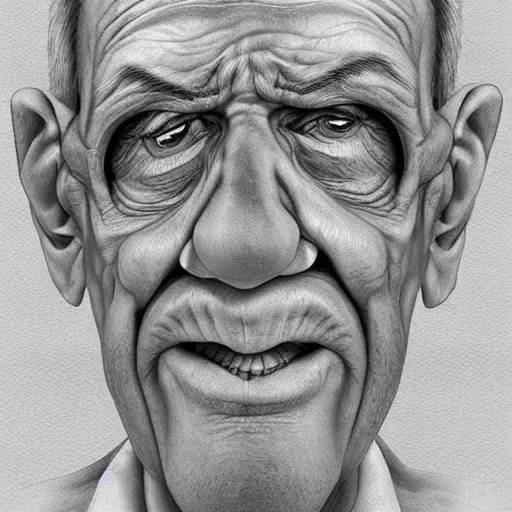 Prompt: caricature old man, art by artgerm