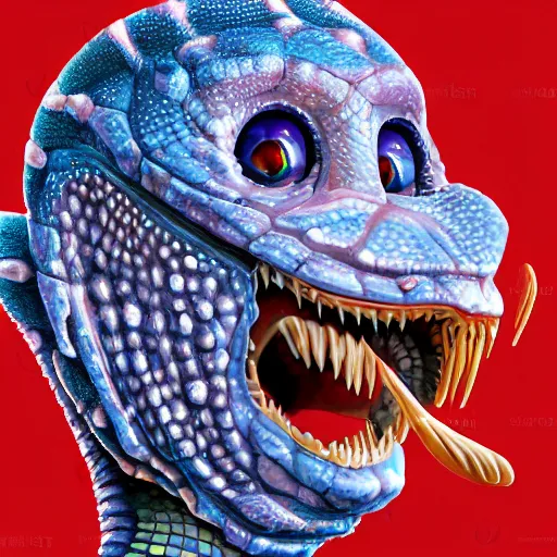 Prompt: portrait of president nancy pelosi as a smiling laughing bright lizard robot with bumpy skin, airbrush painting, hyper detailed, 8 k, photorealism.