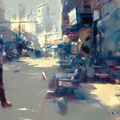 Prompt: tiktok, painted by Craig Mullins