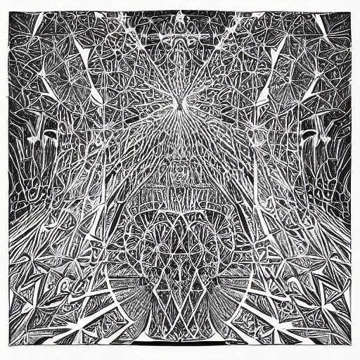 Image similar to “geometrically surreal doors, extremely high detail, photorealistic, intricate line drawings, dotart, album art in the style of James Jean”