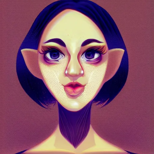 Image similar to face portrait of a woman inspired by lois van baarle, honeycomb on face