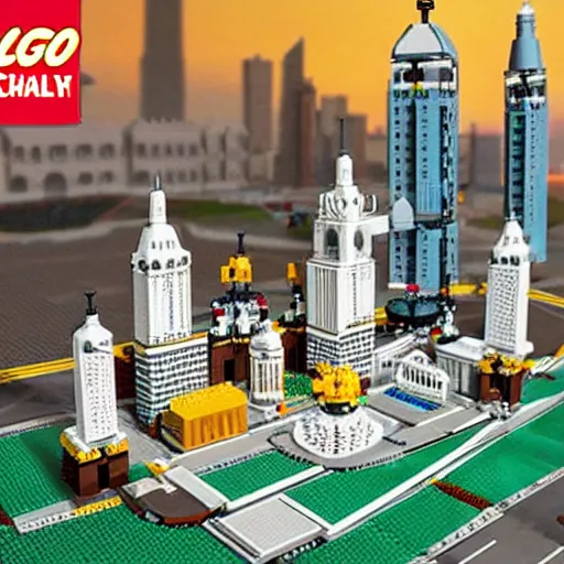 Prompt: makkah city lego set