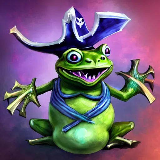 Image similar to pirate frog : a league of legends character