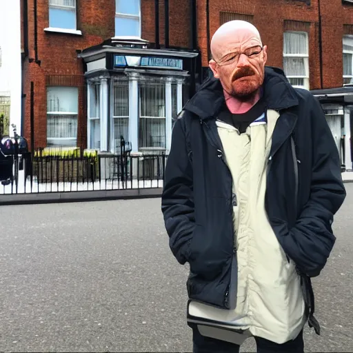 Prompt: walter white in london