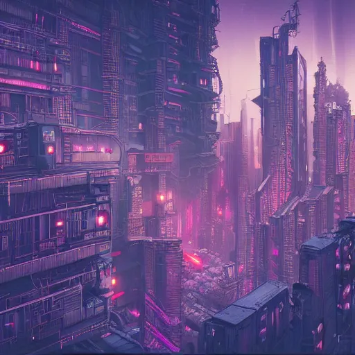 Prompt: a beautiful ultradetailed matte painting of amazingly labyrinth retrowave cyberpunk city dwelling of the cybernetic gods, by Laurie Greasley and Peter Mohrbacher and Quintin Mabille and Dan Gerard, wide angle shot, highly detailed, volumetric lighting, octane render, 8k, ray tracing