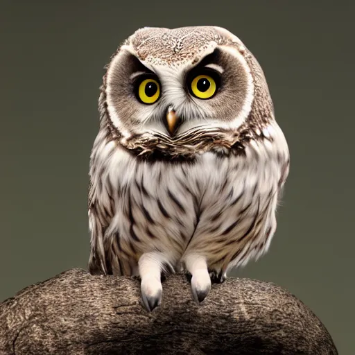 Prompt: cute owl hyper realistic 8 k