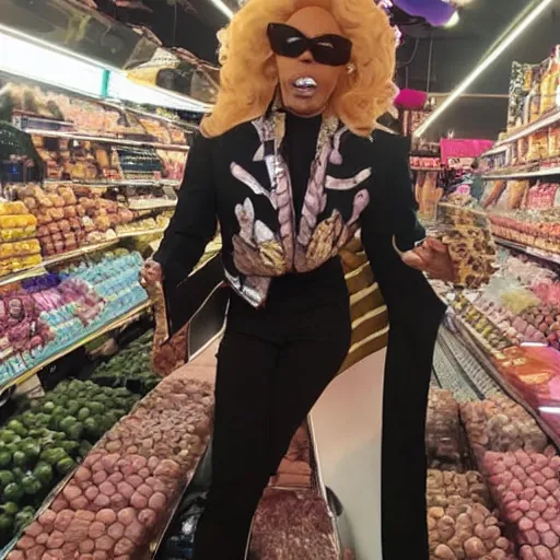 Prompt: rupaul at mercadona