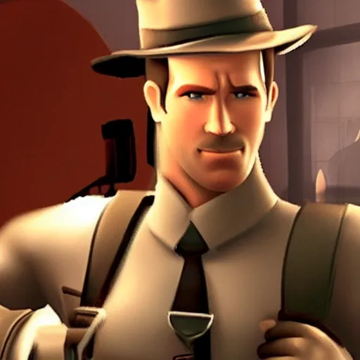 Prompt: Film still of Ryan Reynolds, from Team Fortress 2 (2007 video game)