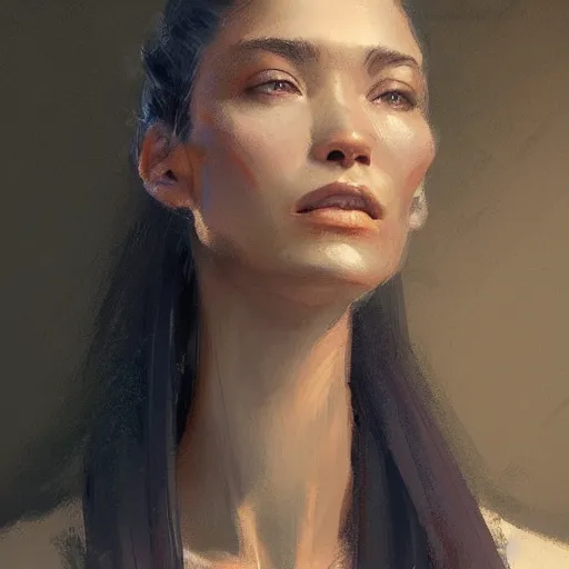 Prompt: portrait of a woman by greg rutkowski, naomi nagata from the expanse book series, very tall and slender, highly detailed portrait, scifi, digital painting, artstation, concept art, smooth, sharp foccus ilustration, artstation hq