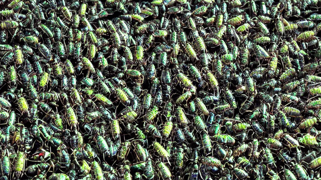 Image similar to an army of giant bugs